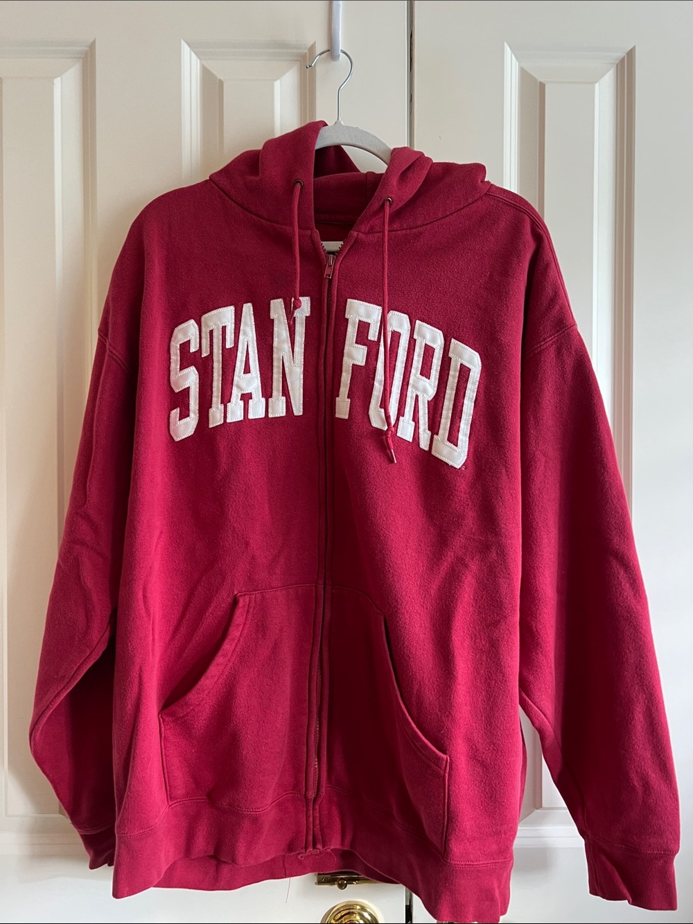 Stanford Zip-Up Hoodie in Cardinal Red